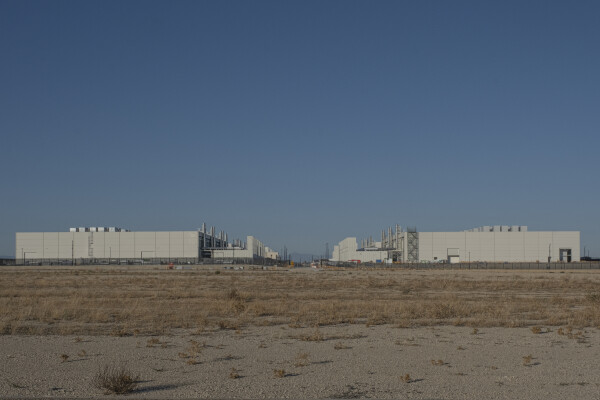 Two huge datacentres stand in a dry region